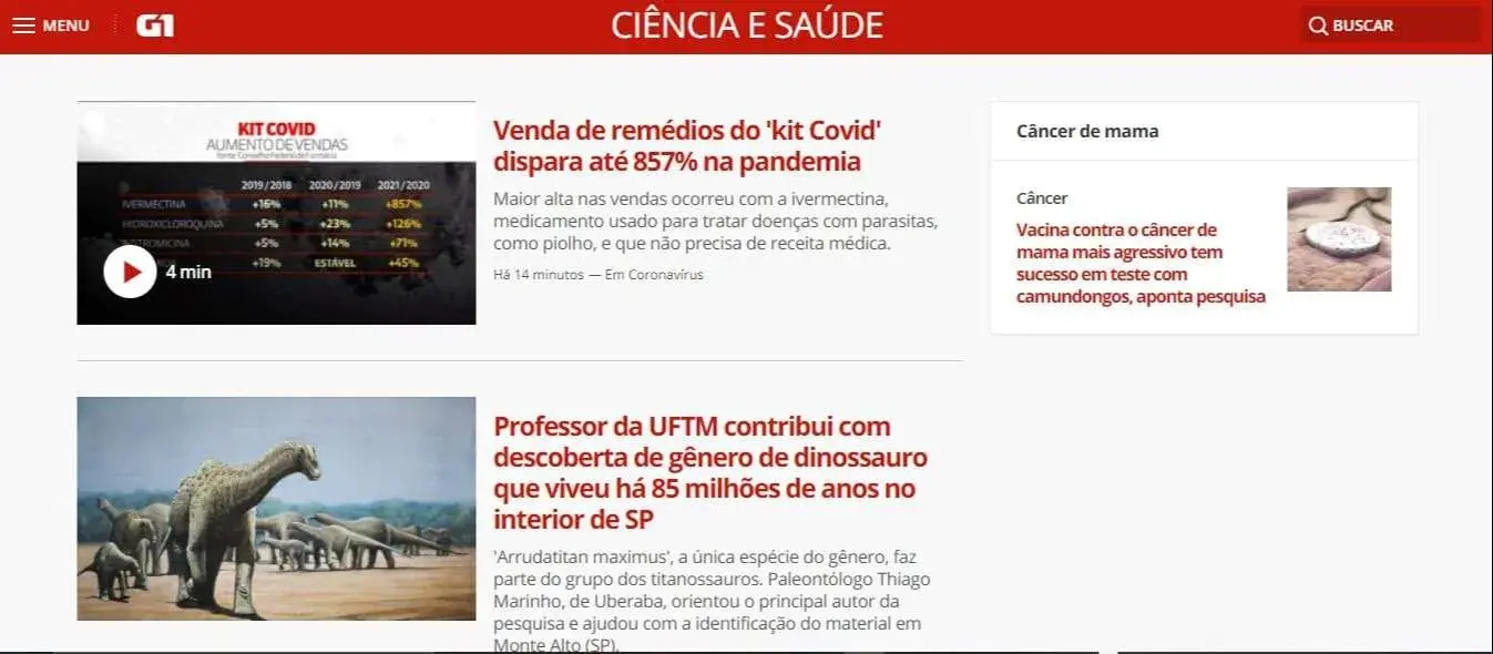 Print da tela inicial do site: Print da tela inicial do site: