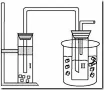 No laboratório de química, um grupo de alunos realizou o experimento esquematizado na figura, que simula a fabricação do bicarbonato de sódio, um produto químico de grande importância industrial No laboratório de química, um grupo de alunos realizou o experimento esquematizado na figura, que simula a fabricação do bicarbonato de sódio, um produto químico de grande importância industrial