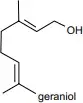 A questão refere-se ao geraniol, um óleo essencial de aroma floral, como o de rosas A questão refere-se ao geraniol, um óleo essencial de aroma floral, como o de rosas