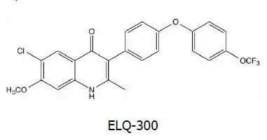 O ELQ-300 faz parte de uma nova classe de drogas para o tratamento de malária. Testes mostraram que o ELQ-300 é muito superior aos medicamentos usados atualmente no quesito de desenvolvimento de resistência pelo parasita O ELQ-300 faz parte de uma nova classe de drogas para o tratamento de malária. Testes mostraram que o ELQ-300 é muito superior aos medicamentos usados atualmente no quesito de desenvolvimento de resistência pelo parasita